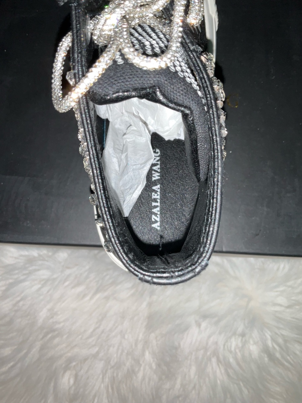 Azalea Wang Raspberry Rhinestone Sneakers - Picture 5 of 6